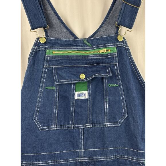 Liberty Mens Blue Denim Overalls Workwear Size 42x30 Utility Farmer Country - Picture 3 of 7